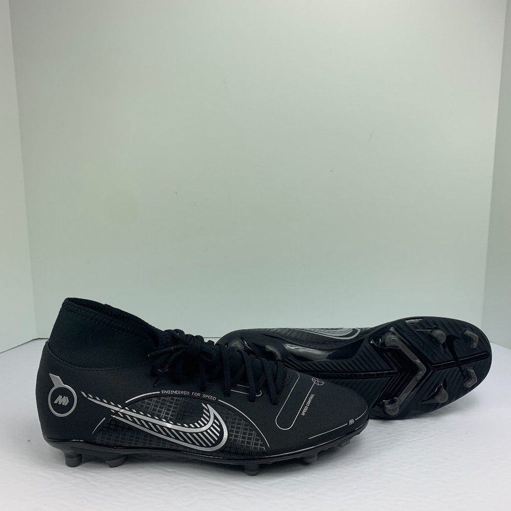 New Nike Mercurial Superfly 8 Club MG Black Soccer Cleats DJ2904-007 Mens Size 9